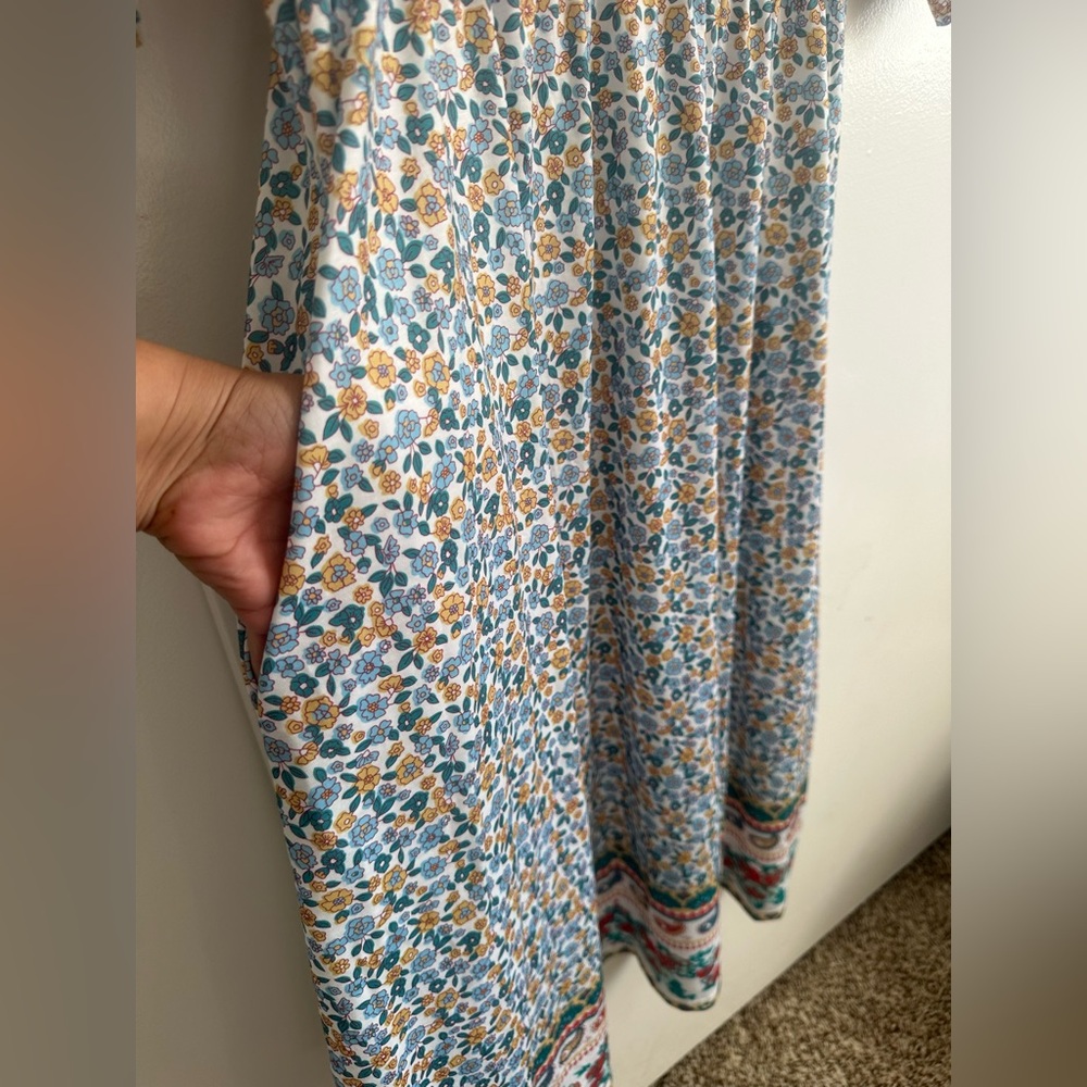 Bohemian Long Sleeve Midi Dress - Picture 5 of 12